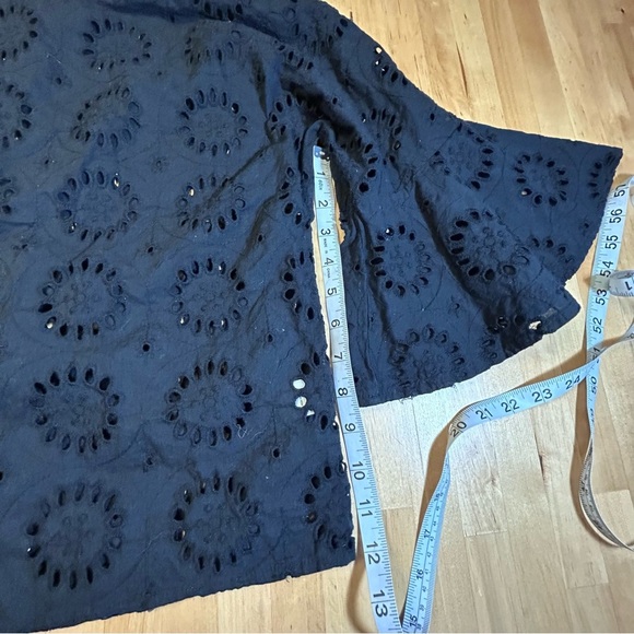 New York & Co Blake Eyelet 3/4 Sleeve Top - Picture 11 of 11